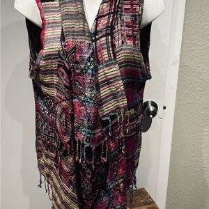 Reversible purple saffron silky vest by ANU